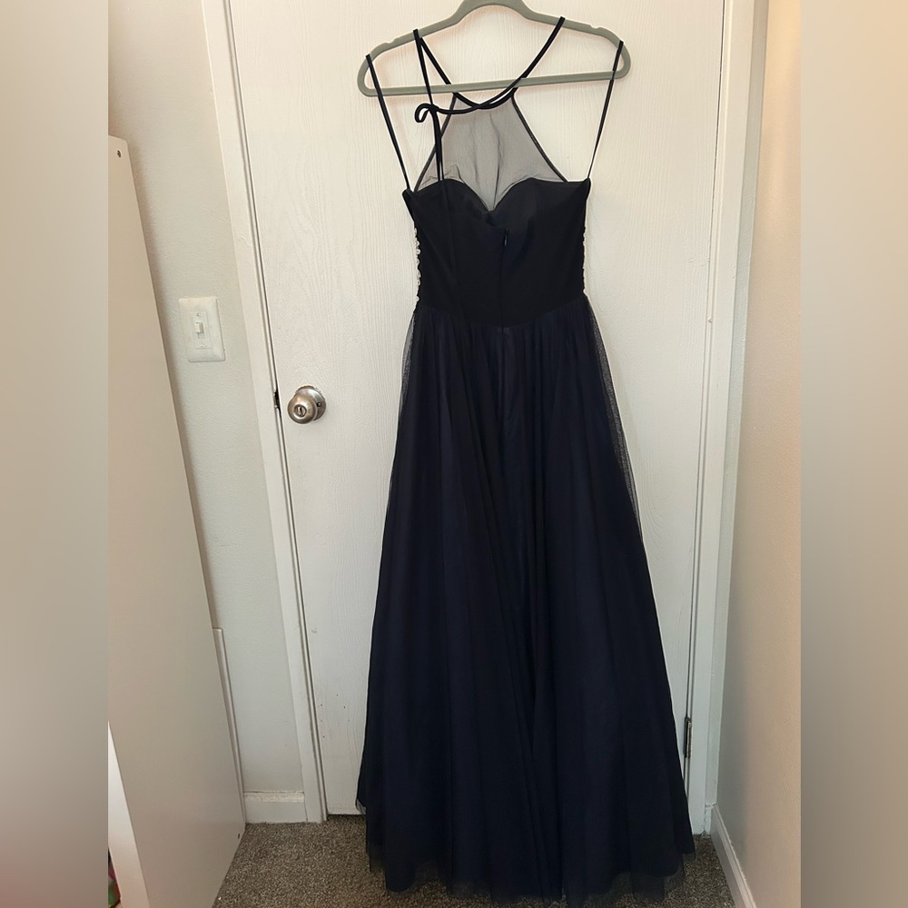 Elegant Gown/ Prom Dress with Silver Embellishments - Picture 2 of 4